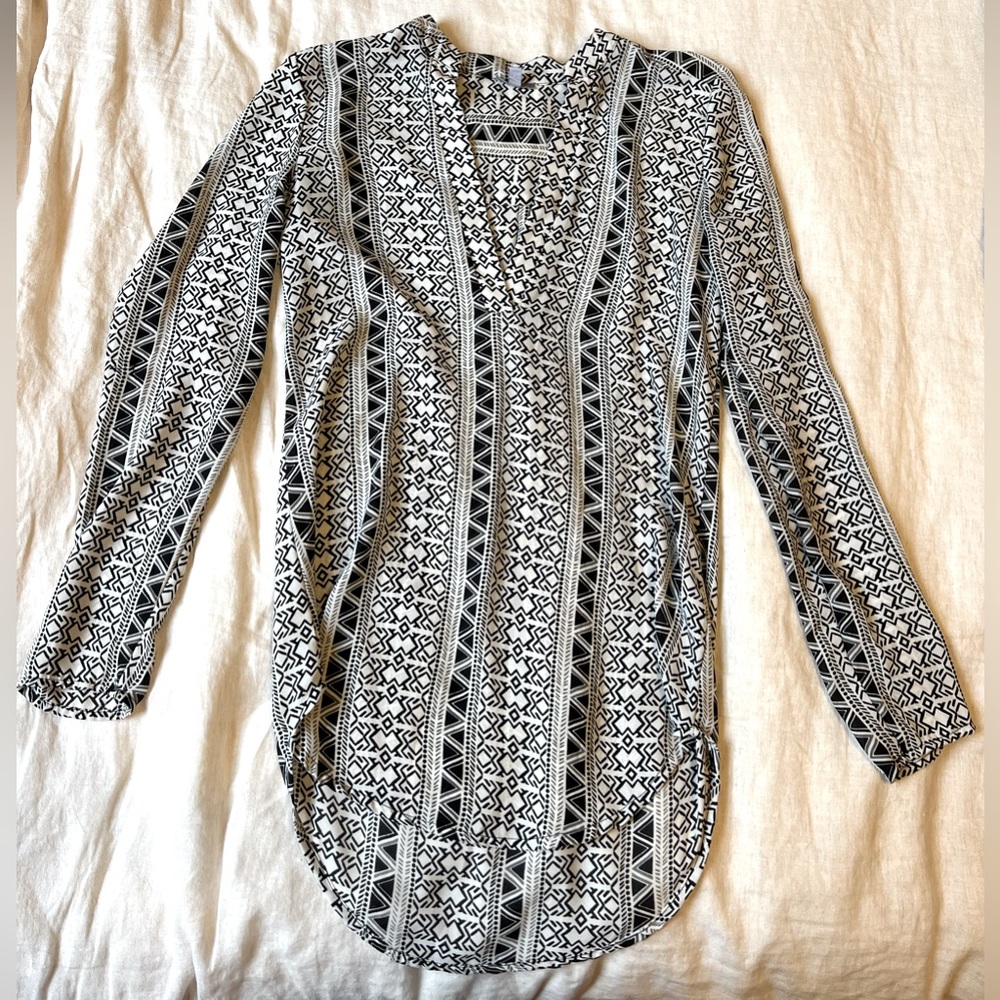 Charlotte Russe Printed Tunic Blouse